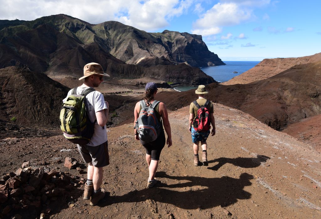 A hike across St Helena’s stark exterior. Photo by Ed Thorpe