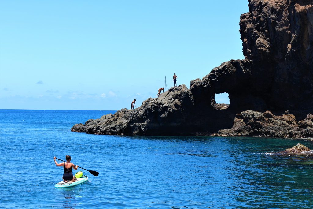 Enjoying after-work water activities is part of daily life on the island